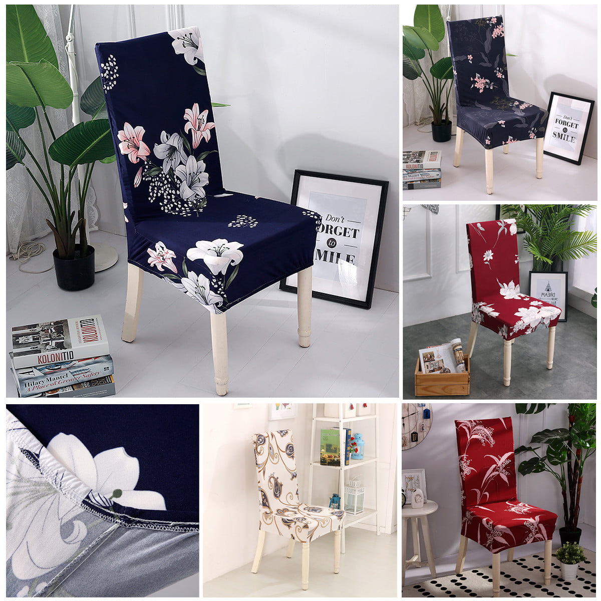 Details about   Spandex Chair Cover Removable Seat Cover Slipcover Wedding Kitchen Restaurant 