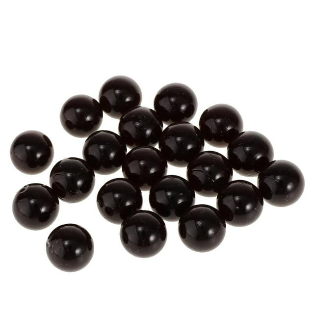 Juego de 20 de vidrio negro a granel (16 mm), accesorio para , manualidades para perfke Juguete de canicas para niños