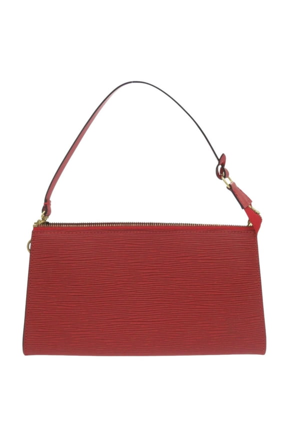 Pre-Owned Louis Vuitton Pochette Accessory Epi M52947 Leather Castilian Red...