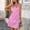 Pink, variant on IUYRTFE Women's Sleeveless V-Neck Mini Dress with Pockets Adjustable Straps Casual Loose Fit Summer Tank Dress