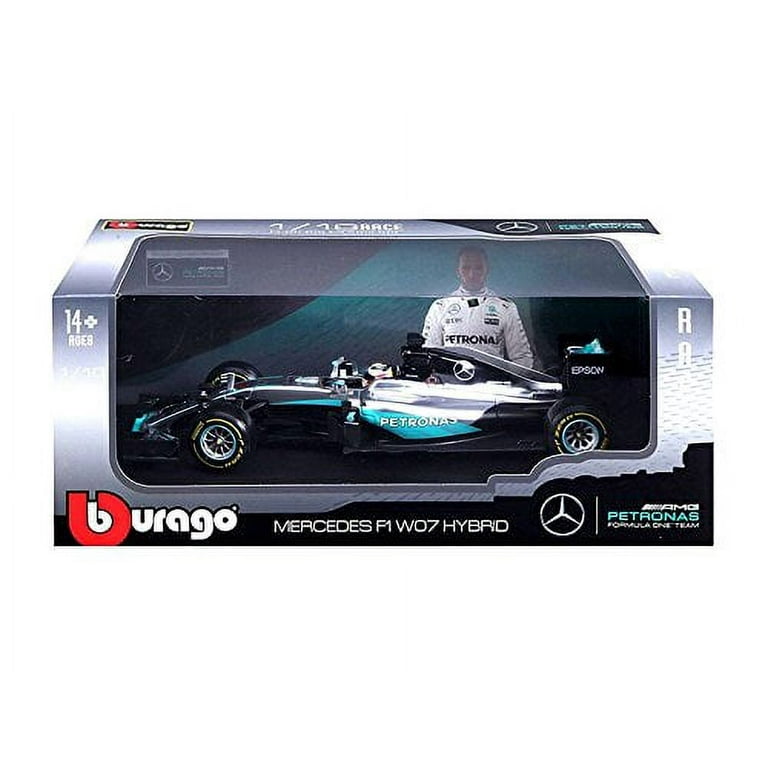 DIECAST Toys CAR BBURAGO 1:18 Race - Mercedes F1 W07 Hybrid - Lewis  Hamilton #44 - AMG Petronas Formula ONE Team Silver 18-18001LH
