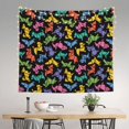 thumbnail image 2 of Pofeuu Colorful Geometric Dog Print Wall Tapestry Decoration Wall Hanging Tapestry 60 x 51 Inch, 2 of 6