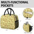 thumbnail image 6 of Lunch Bag Lunch Box for Women Reusable Insulated Lunch Bags,Water-Resistant New York Style Pizza By the Slice Yellow Cooler Lunch Tote Bag, Large Capacity for Work Travel Picnic, 6 of 6