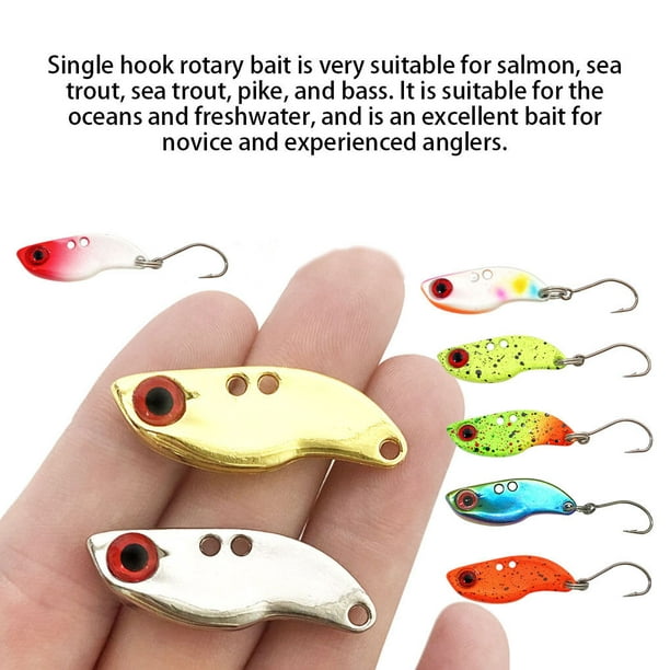 Trout Spoons Kit Fish Tackle Sequins Trembling Wobbler Fishing Sinking  Baits Lure Mini Crankbait Sinking Baits for Saltwater Bass Multicolored