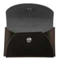 thumbnail image 2 of JAM Italian Leather Snap Business Card Cases with Round Flap, 2-1/4" x 3-1/2" x 3/4", Dark Brown, 2 of 5