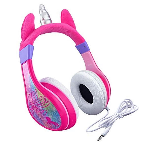 eKids Unicorn Kids Headphones with 3.5Mm Jack, Wired Headphones for Kids