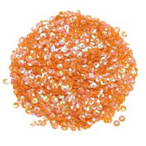 Loose Sequins,Glitter Sequins Cup Sequins Embroidery Sequins for Jewelry Making Crafts Sewing Orange
