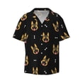 thumbnail image 5 of PAYOHTO Cute German Shepherd Mens Hawaiian Casual Short-sleeved Shirt Tropical Summer Beach Button Down Shirts, 5 of 7