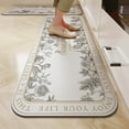 thumbnail image 2 of Qholemyo Non Slip Floor Mat Kitchen Mats For Floor Washable Rugs Oil Resistant Wipeable Cuttable Long Strip Leather Kitchen Dedicated Floor Mat Non Slip, 2 of 8