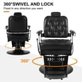 thumbnail image 3 of Artist Hand Heavy Duty Black Recliner Barber Chair Salon Beauty Styling, 3 of 8