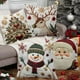 thumbnail image 5 of Funda de almohada de algodón con adornos navideños, fundas de almohada navideñas de 45 x 45 cm, fundas de almohada decorativas de tela suave con cremallera oculta para decoración del hogar, decoracion, 5 of 9