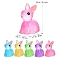 thumbnail image 4 of 100 Uds Mini figuritas de conejos que brillan en la oscuridad figuritas de animales pequeñas decoraciones de conejitos figuritas de conejo de escritorio miniaturas de resina, 4 of 7