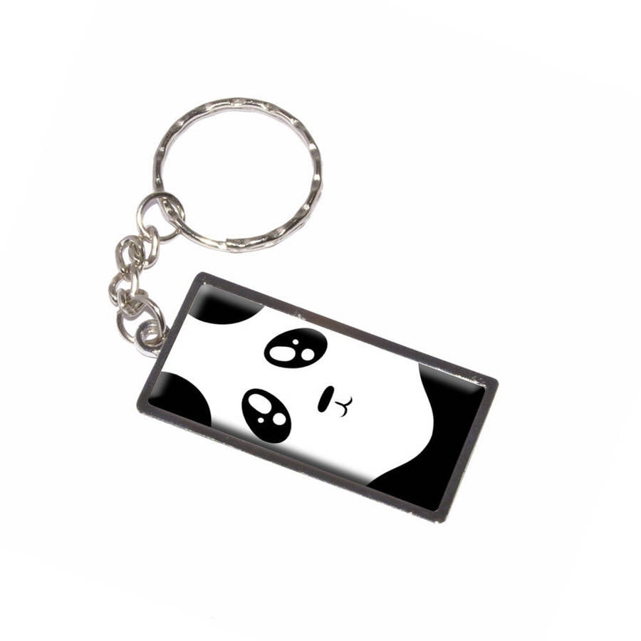 Download Panda Bear Cute Full Face Black And White Keychain Key Chain Ring Walmart Com Walmart Com