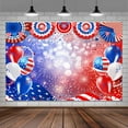 thumbnail image 3 of American Flag Backdrop Independence Day 4th of July Patriotic Party Photography Background Decorations US Flag Balloon Veterans Day Portrait Photo Studio Props Supplies,10X6ft, 3 of 5