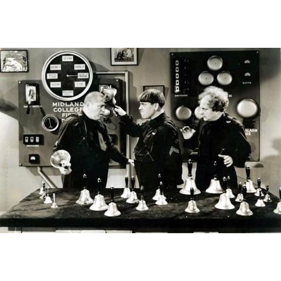 Three Stooges Movie Poster 16x24 Poster Medium Art Poster 16x24 Unframed, Age: Adults Western Graphic