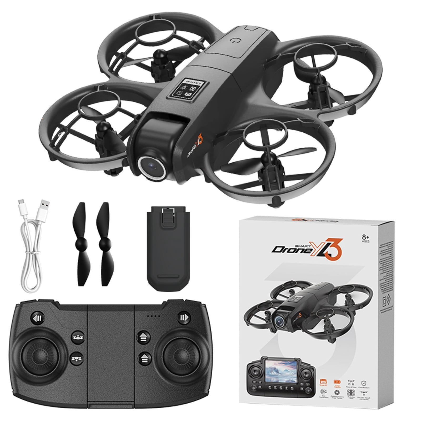 Drone with Drone With Camera,Brushless Motor Drone with WiFi Remote control, 360°stunt roll, One Click Takeoff And Landing, Remote Control Toys Gifts