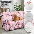 thumbnail image 5 of COEQINE Recliner Couch Cover Soft 3 Seater Reclining Sofa Cover 8 Pieces Stretch Recliner Slipcover Breathable Furniture Protector Home Living Room Decor, Pink Butterfly Plum Blossom, 5 of 8