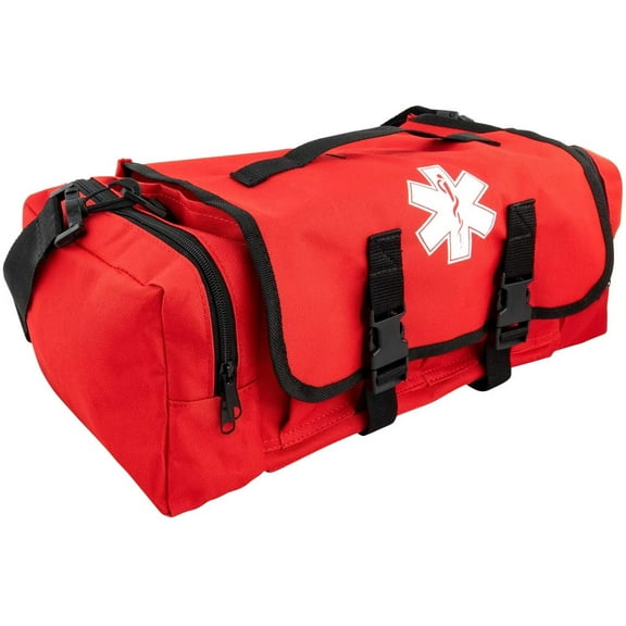 LINE2design First Aid Bag - Medical Supplies Trauma First Responder Bag - Red - 1 Pack