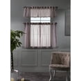 thumbnail image 5 of 3S Brother's Sheer Curtains Kitchen Valance Set of 3 Hanging Rod Pocket Window Valance Treatments Decorative Valances Tiers Café Curtains ( Baby Pink 50"x14"Valance - 24"x24"Tiers), 5 of 6