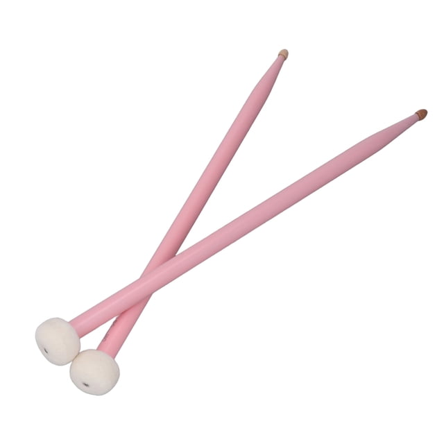 Drum 2Pcs Drum Mallet Felt Head Wooden Handle Non Slip Instrument Accessory Set Kit for Playing