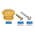 thumbnail image 3 of Uxcell Round Wood Knobs, 33x23mm Pull Handles for Drawer with Screws Yellow 10 Pack, 3 of 5