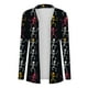 thumbnail image 4 of Cárdigan de manga larga con estampado de Halloween para mujer, chaqueta de poliéster, 4 of 6