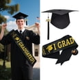 thumbnail image 1 of CaiYueKe Graduation Headband and Shoulder Straps for Congrats Grad Party Supplies Bachelor Cap Headband with Doctoral Hat Black Sash Satin Tassels Tiaras for Graduation Party Dress up Favor Photo, 1 of 4