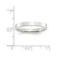 thumbnail image 3 of Auriga 14k White Gold 3mm Standard Weight Flat Women's Wedding Band Size- 9, 3 of 5