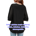 thumbnail image 4 of Women's Ruffle 3/4 Sleeve Mesh Blouses Loose Flowy Tops Stretch Shirts, 4 of 5