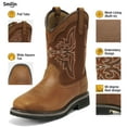 thumbnail image 4 of Steel Toe Work Western Cowboy Boot for Men,Brown,US Size 10, 4 of 7