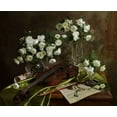 thumbnail image 2 of Morozov, Andrey 17x15 White Modern Wood Framed Museum Art Print Titled - Still Life With Violin And Flowers, 2 of 4