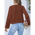 thumbnail image 5 of Cupshe Women's pleated wrap blouse, Size S-XL, 5 of 6