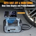 thumbnail image 6 of WORKPROX Tire Inflator Portable Air Compressor, 150 PSI Car Air Pump with 20V Battery and 12V DC Power, Auto Shut-off, Digital Gauge, 6 of 10