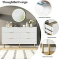 thumbnail image 4 of Twister.CK 7-Drawer Dresser, Modern Wood Storage Chest of Drawers, for Living Room Bedroom, White, 4 of 6