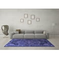 thumbnail image 3 of Ahgly Company Machine Washable Indoor Rectangle Persian Blue Traditional Area Rugs, 5' x 7', 3 of 4