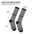 thumbnail image 2 of Lsque Black And White Stripes Pattern Sport Compression Socks for Men & Women 15-20 mmHg Knee High Nurse Pregnant Running Medical and Travel Athletic, 2 of 6