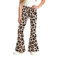 thumbnail image 5 of Kids Girls School Uniform Flare Pants Dress Bottoms Leopard Lightweight Kids Pants Girls Trousers 5-6T, 5 of 6