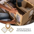 thumbnail image 5 of ifundom 3Pcs Small Mirror Set Golden Plastic Striped Square for DIY Projects in Outdoor Space Decor, 5 of 5