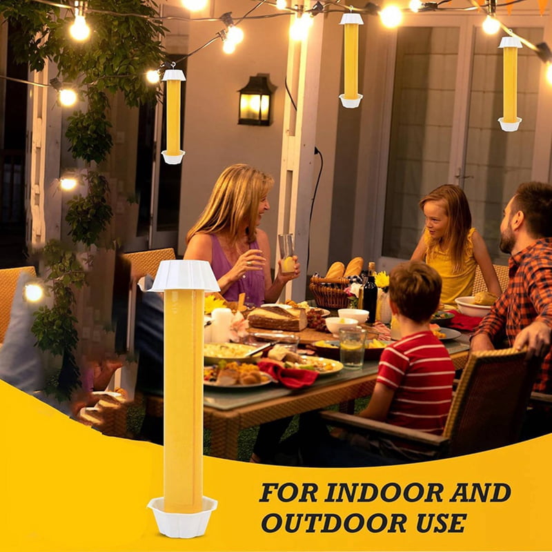 8X Hanging Sticky Fly Traps, Disposable Sticky Fly Traps for Outdoors Indoors to Control House Flies, Moths