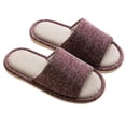 thumbnail image 2 of Open Toe Cotton ​Linen Slippers Men Women Comfy Indoor House Spring Summer Anti-Slip Slippers, 2 of 7
