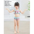 thumbnail image 4 of Toddler Baby Girl Swimsuit Two Piece Bathing Suit Sleeveless Ruffle Summer Bikini Swimwear5-6T, 4 of 7