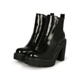 thumbnail image 5 of Liliana Lugged Platform Patent Chunky Heel Bootie 20294, 5 of 6