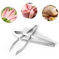 thumbnail image 5 of 2 pinzas de acero inoxidable para espinas de pescado, pinzas de precisión para cocina, pinzas planas, herramientas para quitar plumas de pollo, lubina y bagre., 5 of 5