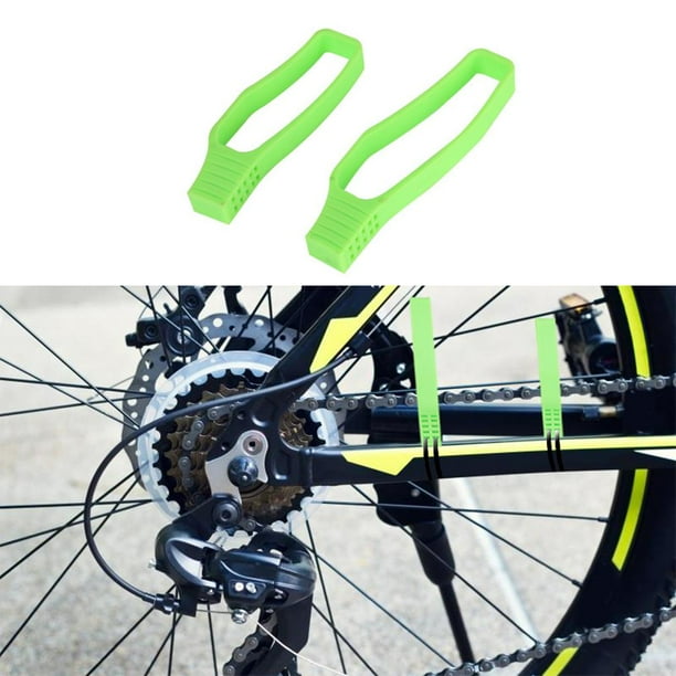 Protector de cadena para bicicleta de ciclismo, anticaída con marco, marco de de una sola velocidad, ligero verde Sharpla Protector de cadena de bicicleta