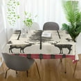 thumbnail image 3 of Yayeee Tablecloths 54" x 54" Rectangle Wrinkle Resistant Party Table Cover, Black Deer, 3 of 8