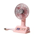 thumbnail image 4 of Ventilador de escritorio ligero, silencioso, giratorio 360 degree, compacto, para el hogar, dormitorio, oficina. rosa, 4 of 9