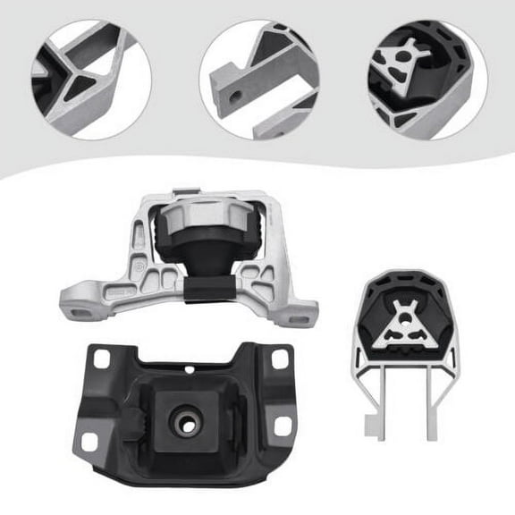 3Pcs Front , Rear Engine Motor & Transmission Mount Kit For 2012-2018 Ford Focus