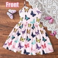 thumbnail image 3 of Toddler Girl Dress Bowknot Butterfly Summer Casual Dresses Little Kid Clothes 5T (Butterfly-309), 3 of 6