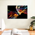 thumbnail image 3 of Elephant Stock Love Abstract Wall Art - Horizontal Canvas Wall Art - Living Room Wall Decor - People Canvas - Black And Orange Decor - 12" x 8", 3 of 8