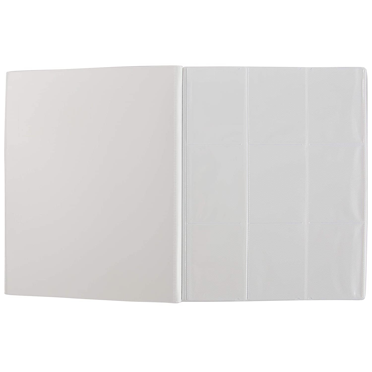 Monster Binder - 9 Pocket Trading-Card Album - Holofoil White w White Pages - Holds 360 Yugioh-Magic-Pokemon-Cards
